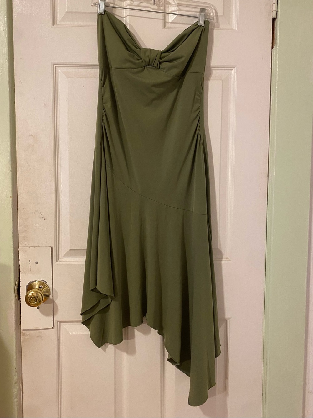 Studio Y asymmetrical green sleeveless dress